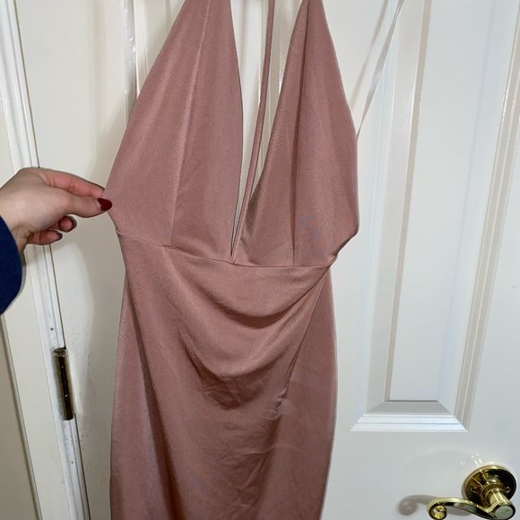 Windsor Mauve Satin Mini Dress - Picture 1 of 7